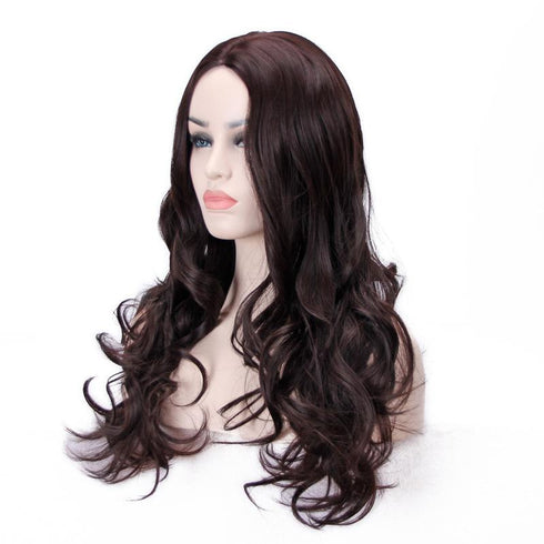 High temperature silk long curly hair matte big wave wig